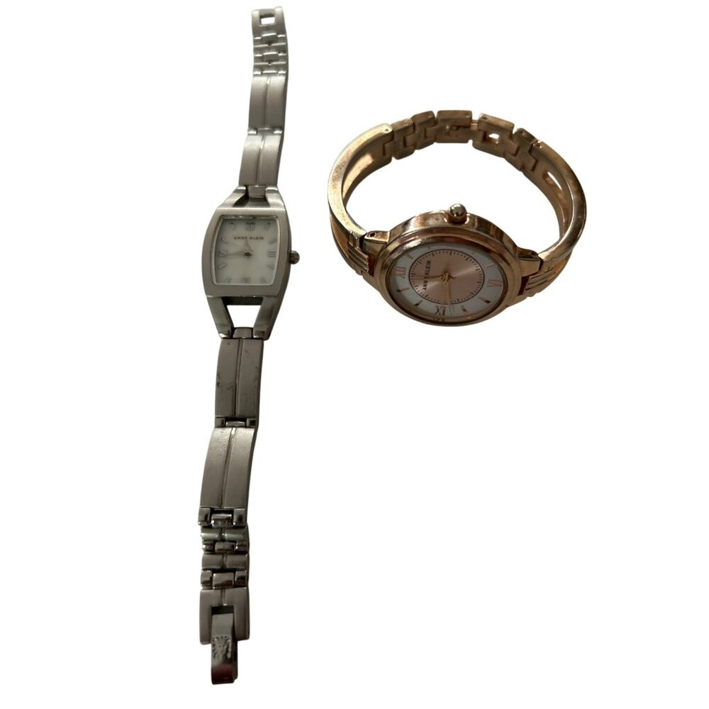 Anne Klein Womens Watches Set Of Two Stainless Steel & Rose Gold Bands